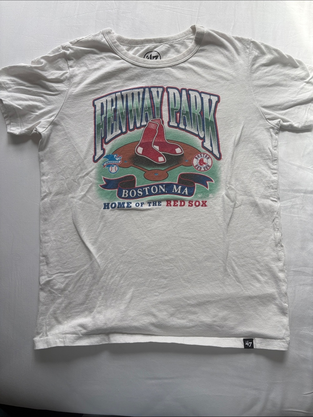 47 White Fenway Park Graphic Tee with Red Sox Logo